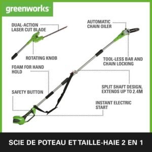 Taille-Haie sur Perche Sans Fil 18V ONE+ – Performance et grande portée Hover Image