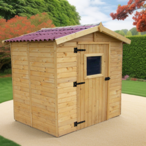 Abri de jardin en bois 2,56m² - panneaux 16mm + plancher - Habrita Hover Image