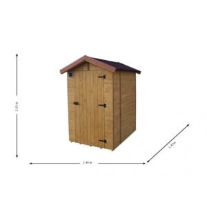 Toilettes sèches grand modèle en bois massif panneaux 16mm + plancher - Habrita Hover Image